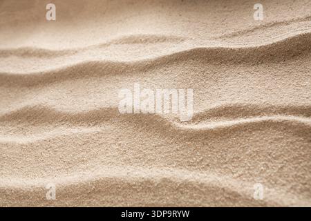 Beach sand background. Natural seashore texture surface Stock Photo