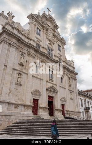 The Building of Holy Name of Jesus Cathedral Metal Framing Stock Photo ...