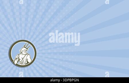 Neptune, Roman god of the sea, holding a trident Stock Photo - Alamy
