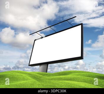 Blank big billboard over blue sky Stock Photo