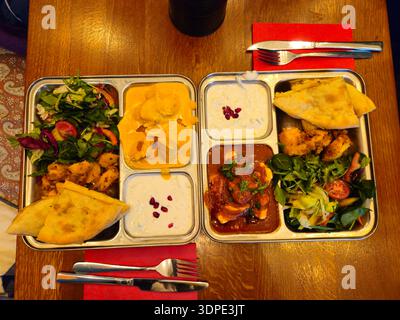 Madam Chutney brings the vibrant flavors of Indian street food to the heart of Munich, offering bold spices, colorful dishes, and modern interpretatio Stock Photo
