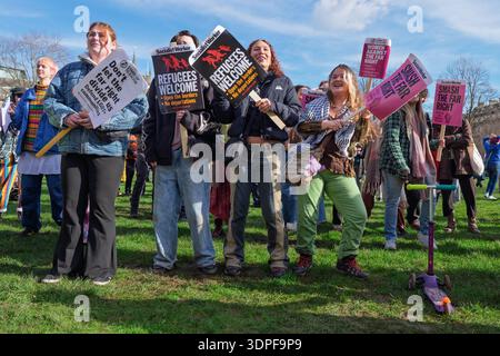 Bristol, UK. 14th Feb, 2026. Anti-racism activists are pictured dancing to music during a Valentine’s day 'Bristol together United against racism' rally in Bristol. The event was organised by the Stand Up To Racism Bristol group in order to unite people against racism and to celebrate the unity of Bristol. The TUC, the PCS union, university lecturers union the UCU, Unison and the National Education Union also signed up to be part of the event. As well as the unions local groups who support refugees are also taking part in the event. Credit: Lynchpics/Ģ����ý Live News Stock Photo