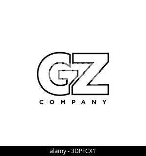 Trendy letter G and Z, GZ logo design template. Minimal monogram initial based logotype for company identity. Stock Vector