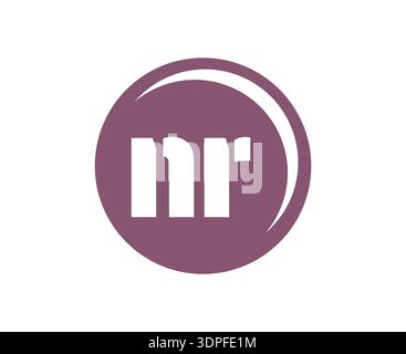 NR sport emblem or team logotype. Ball logo with a combination of Initial letter N and R for balls shop, sports company, training, club badge. Vector Stock Vector
