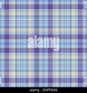Sketch vector texture pattern, windowpane tartan textile check. Graph plaid background fabric seamless in blue and pastel colors palette. Stock Vector