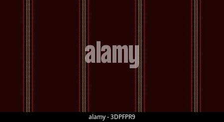 Pelief vertical stripe background, pretty vector lines fabric. Maper seamless texture textile pattern in black and red colors palette. Stock Vector