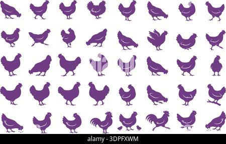 Seamless vector pattern of purple and violet flowers with pink hearts and cat silhouettes in a decorative nature design Stock Vector