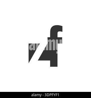 ZF creative geometric initial based modern and minimal logo. Letter z f trendy fonts. Universal professional elegant techno vector design. Stock Vector