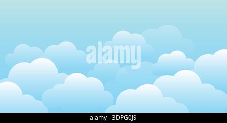 Blue sky and white clouds stock vector Stock Vector