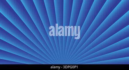 Abstract blue sunburst gradient background with dynamic effect stock illustration Stock Vector