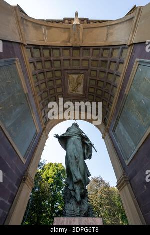 .A low-angle vertical composition showing a piece of organic brown ...
