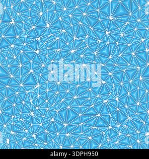 Triangulation geometric shapes background. Multiple repeated inner triangles. Compact triangles size. One tone colored style. Seamless pattern. Stock Vector