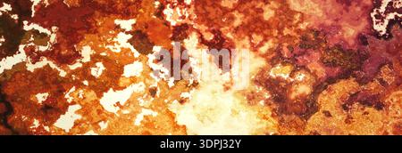 Abstract molten lava texture background with fiery orange glow and magma pattern, hot volcanic surface suitable for energy themes, danger concepts, ga Stock Photo