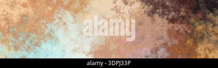 Abstract vintage grunge texture background with pastel turquoise and warm brown tones, distressed mottled surface, rustic weathered pattern with soft Stock Photo