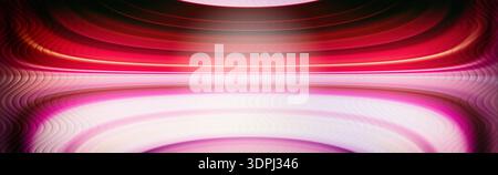 Red Pink Futuristic Abstract Light Waves Stock Photo