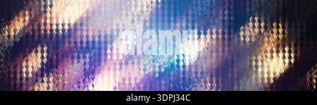Abstract wavy glass texture background with colorful refracted light and distorted pattern, translucent surface suitable for privacy themes, technolog Stock Photo