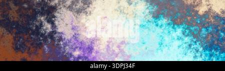 Abstract multicolor grunge texture background with turquoise purple and rust tones, distressed weathered surface, pattern with vibrant pastel highligh Stock Photo