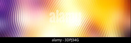 Abstract colorful wavy gradient background with smooth curved lines, vibrant purple yellow and orange flowing stripes, dynamic modern wave pattern, gl Stock Photo
