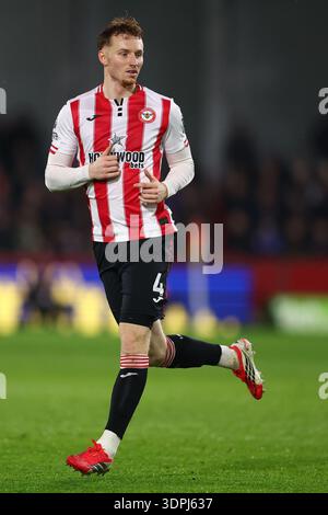 Sepp van den Berg of Brentford during the Brentford v Everton Premier ...