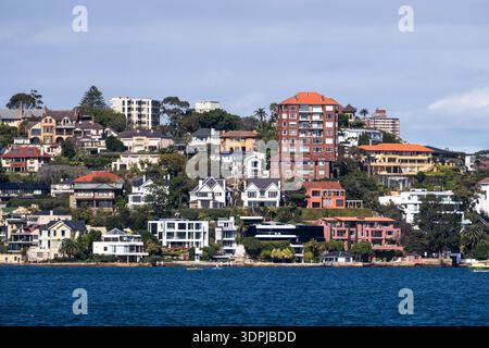 Sydney, Australia : Luxury seafront residential real estate in Sydney Manly Beach, New South Wales in Australia Stock Photo