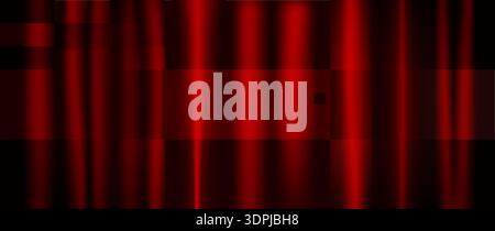 Red velvet curtain background. Closed curtains wallpaper for theater stage or cinema, circus. Red fabric drapery backdrop for award, show, performance Stock Vector
