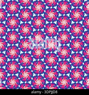 Vibrant Swirling Petal Gradient Pattern Design Stock Vector