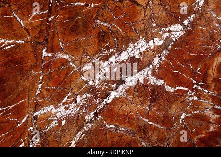 White Fire Gold - marble background, stylish texture in brown tone as part of your strict design look. Stock Photo