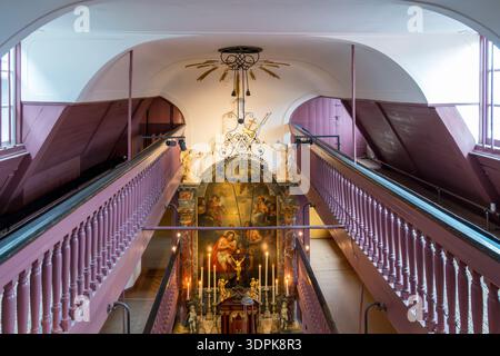 Ons' Lieve Heer op Solder (Our Lord in the Attic), a secret catholic church hidden inside a 17c canal house in Amsterdam Stock Photo