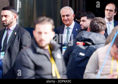 Munich, Germany. 13th Feb, 2026. Exiled Crown Prince of Iran, Reza Pahlavi speaks at the 62nd Munich Security Conference, in Munich, Germany on February 13, 2026. Photo by Javad M.Parsa/Parspix/ABACAPRESS.COM Credit: Abaca Press/Alamy Live News Stock Photo