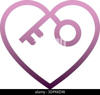 Circuit technology logo icon design vector Pro Vector love key logo design Stock Vector
