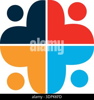 Community, network and social icon design template. Free Vector Stock Vector