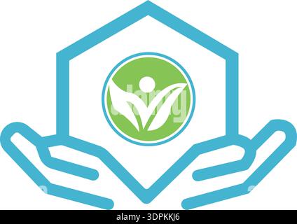 Logo design graphic concept creative abstract premium free vector stock simple and unique lotus flower like two human body. Related to yoga and nature Stock Vector