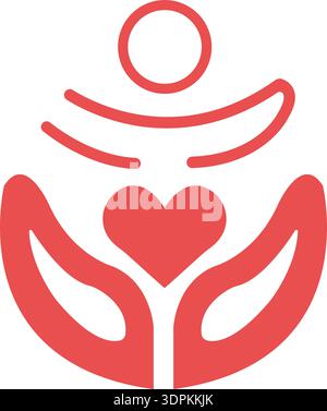 logo design combination of care with a leader, businessman logo. Pro Vector Stock Vector