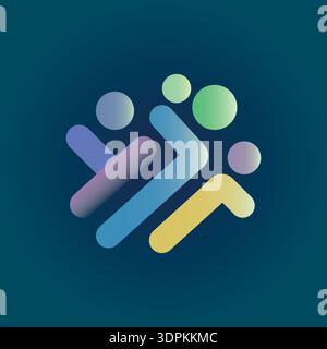 Student logo with colorful design vector, 3d logos Stock Vector