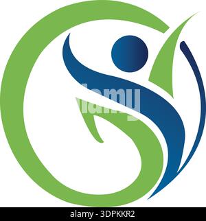 Pain Relief Logo Vector Images new circle human logo design Stock Vector