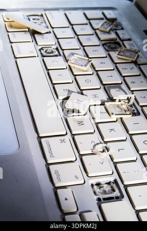 Close up of a broken computer keyboard, 2026, United States Stock Photo