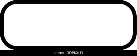 Line forms a rectangular frame with rounded corners and a thick outline. Stock Vector