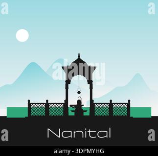 Shivling at Shree Maa Naina Devi Temple - Nainital - Stock Illustration as EPS 10File Stock Vector