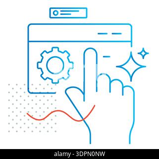 Activating Artificial Intellence Services - Stock Icon as EPS 10 File Stock Vector