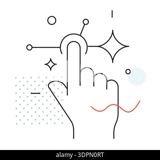 Activating Artificial Intellence Services - Stock Icon as EPS 10 File Stock Vector