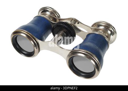 Vintage opera glasses isolated on white background Stock Photo