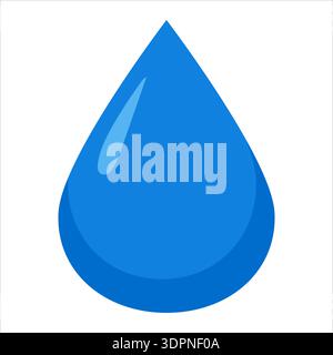 Water droplet with simple design and bright color Stock Vector