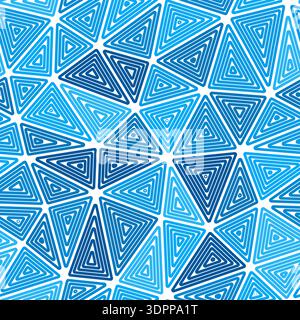 Abstract template background. Multiple repeated inner triangles. Large triangle sizes. Monotone style. Seamless pattern. Elegant vector tiles. Stock Vector