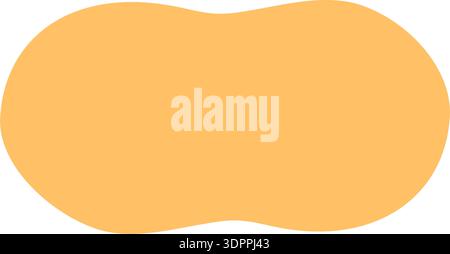 Groovy Retro Abstract Wavy Rectangle Border Stock Vector