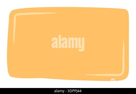 Organic Doodle Fluid Rectangle Shape Stock Vector
