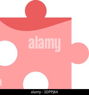 Flat Jigsaw Puzzle Silhouette Icon Stock Vector