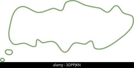 Hand Drawn Squiggle Speech Box Icon Stock Vector