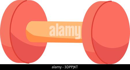 Flat Dumbbell Icon For Fitness Stock Vector