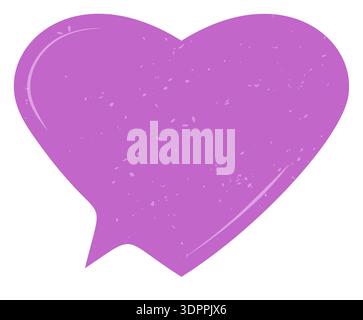 Hand Drawn Heart Talk Sticker Stock Vector
