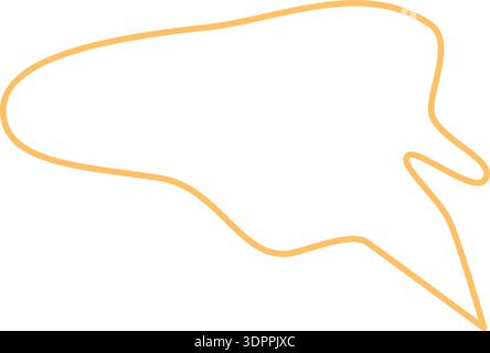 Hand Drawn Squiggle Outlined Speech Bubble Stock Vector